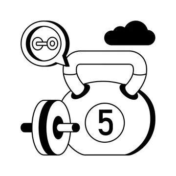 A modern outline illustration of beach vacation travel Stock Illustration