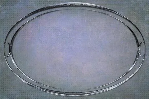 Modern Oval Frame on Background With Texture Stock-Illustration