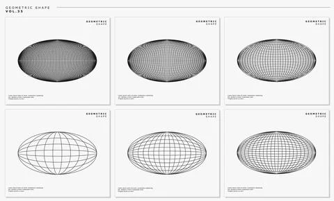Modern oval line globe logo design template. Abstract earth line logo graphic. Stock Illustration