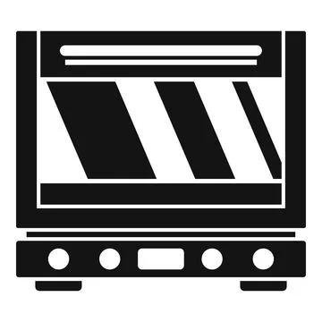 Modern oven icon simple vector. Electric convection stove Stock Illustration