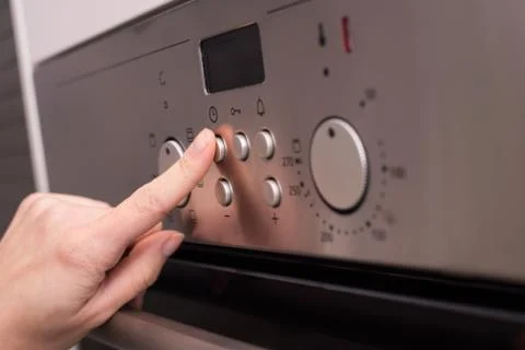 Modern oven's button Stock Photos