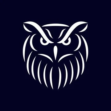 Modern owl bird logo. Vector illustration. Stock Illustration