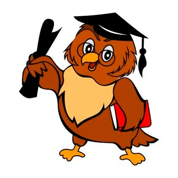 Modern Owl logo Stock Illustration