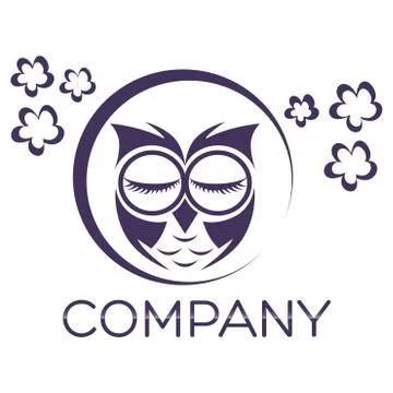 Modern owl logo Stock Illustration