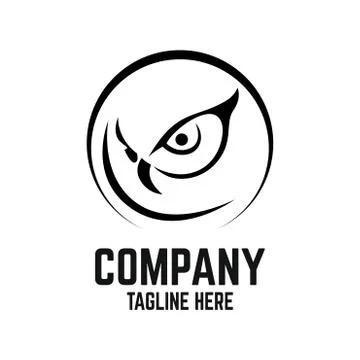 Modern owl logo Stock Illustration
