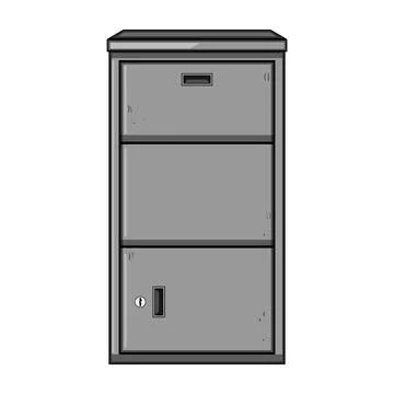 Modern package delivery locker offering secure access Stock Illustration