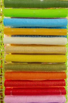 Modern packaging wicker and openwork materials for florists. Delicate pearles Stock Photos