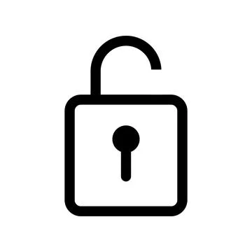 Modern padlock icon symbolizing security and data protection Stock Illustration