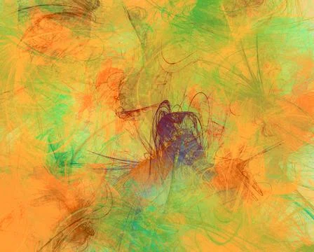 Modern painted texture. Random paint smears in shades of green and orange. Stock Illustration