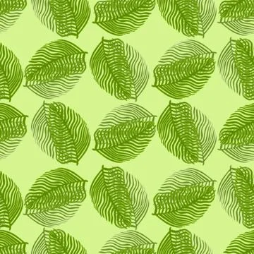 Modern palm leaf seamless pattern with hand drawn foliage print. Abstract art Illustrazione stock