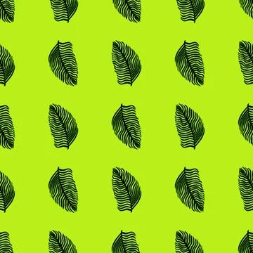 Modern palm leaf seamless pattern with hand drawn foliage print. Abstract art Illustrazione stock