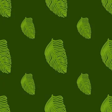 Modern palm leaf seamless pattern with hand drawn foliage print. Abstract art Stock Illustration