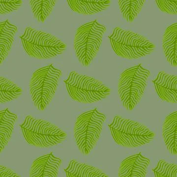 Modern palm leaf seamless pattern with hand drawn foliage print. Abstract art Stock Illustration