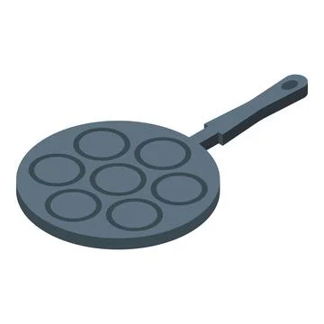 Modern pan icon isometric vector. Steel stuff Illustrazione stock