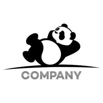 Modern Panda logo Illustrazione stock