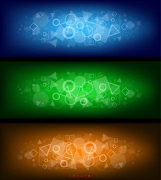 Modern panoramic backgrounds Stock Illustration