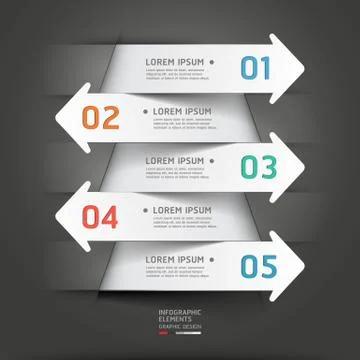 Modern paper cut arrow background. Vector illustration. Stock Illustration