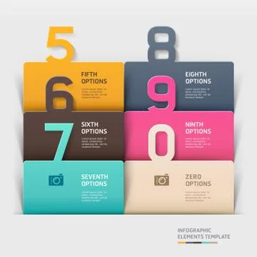 Modern paper cut template. Vector illustration. Stock Illustration