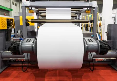 Modern paper cutting machine Stock Photos