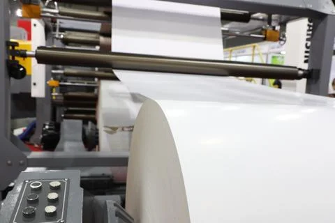 Modern paper cutting machine Stock Photos