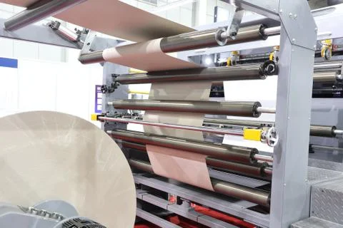 Modern paper cutting machine Stock Photos