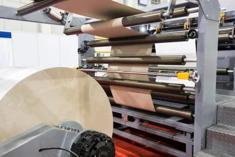 Modern paper cutting machine Stock Photos