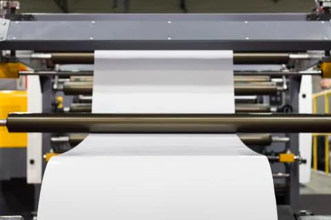 Modern paper cutting machine Stock Photos
