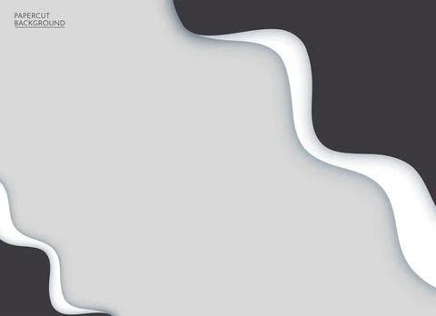 Modern papercut layers background. Wave Background Stock Illustration
