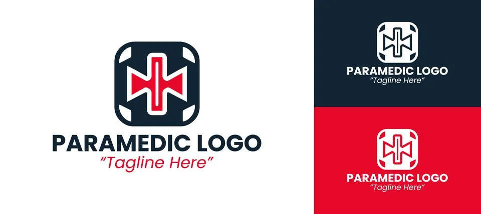 Modern Paramedic Logo Stock Illustration