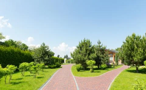 Modern park Stock Photos
