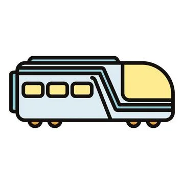 Modern passenger train offering efficient high speed transport Stock Illustration