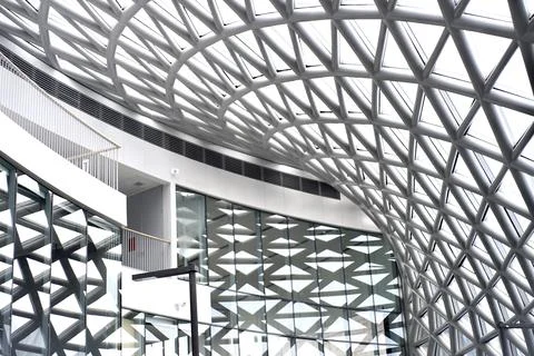 Modern pattern Architecture details Modern building facade shade lighting. Stock-Fotos