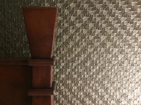 Modern pattern background with crafted wood Stock Photos