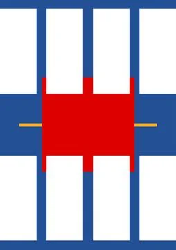 Modern pattern from basic shapes. Stock Illustration