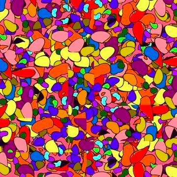 Modern pattern of colored shapes Stock Illustration