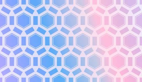 Modern Pattern With Curved Line. Geometric Elements. Blurred Gradient Backgro Stock Illustration