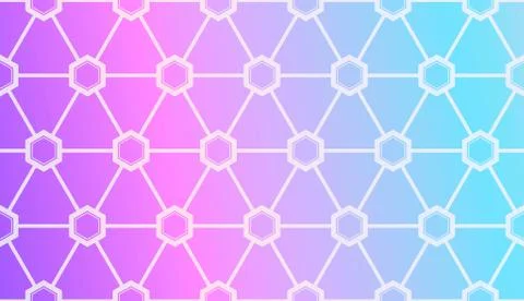 Modern Pattern With Curved Line. Geometric Elements. Blurred Gradient Backgro Illustrazione stock