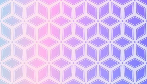 Modern Pattern With Curved Line. Geometric Elements. Blurred Gradient Backgro Stock Illustration