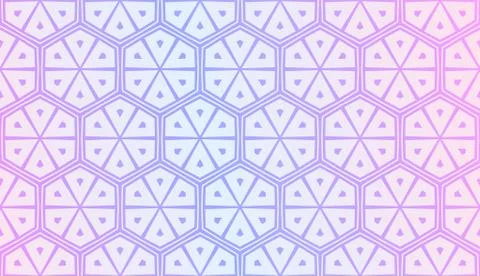 Modern Pattern With Curved Line. Geometric Elements. Blurred Gradient Backgro Illustrazione stock