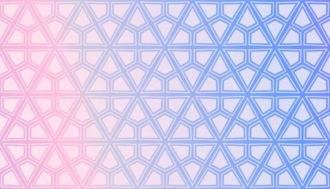 Modern Pattern With Curved Line. Geometric Elements. Blurred Gradient Backgro Illustrazione stock