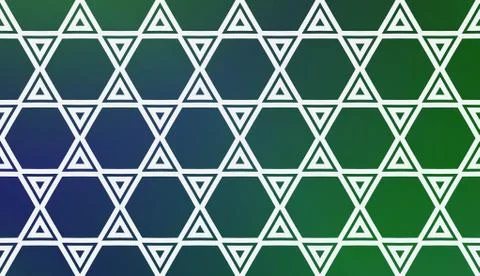 Modern Pattern With Curved Line. Geometric Elements. Blurred Gradient Backgro Illustrazione stock