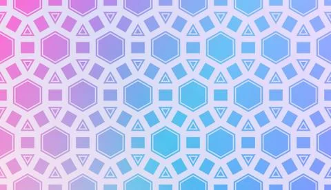 Modern Pattern With Curved Line. Geometric Elements. Blurred Gradient Backgro Stock Illustration