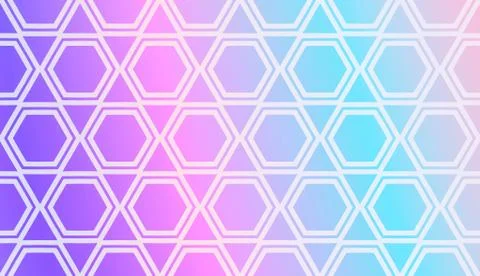Modern Pattern With Curved Line. Geometric Elements. Blurred Gradient Backgro Stock Illustration