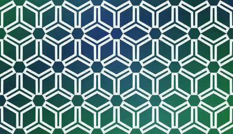 Modern Pattern With Curved Line. Geometric Elements. Blurred Gradient Backgro Stock Illustration