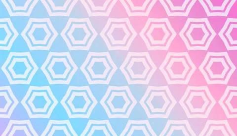 Modern Pattern With Curved Line. Geometric Elements. Blurred Gradient Backgro Stock Illustration