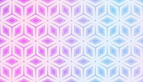 Modern Pattern With Curved Line. Geometric Elements. Blurred Gradient Backgro Illustrazione stock