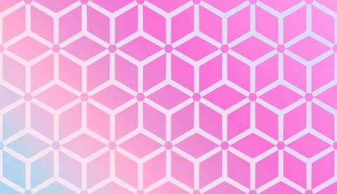 Modern Pattern With Curved Line. Geometric Elements. Blurred Gradient Backgro Illustrazione stock