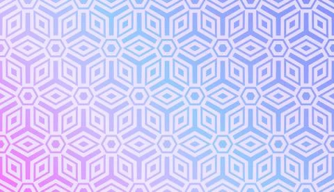 Modern Pattern With Curved Line. Geometric Elements. Blurred Gradient Backgro Illustrazione stock