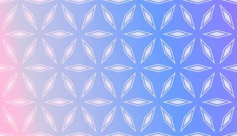 Modern Pattern With Curved Line. Geometric Elements. Blurred Gradient Backgro Illustrazione stock