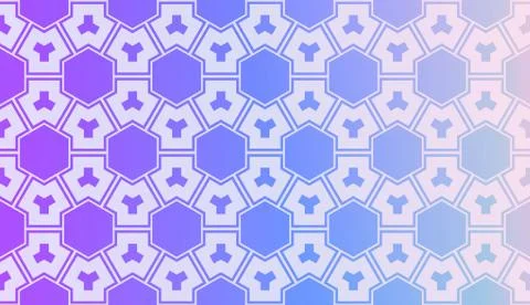 Modern Pattern With Curved Line. Geometric Elements. Blurred Gradient Backgro Illustrazione stock
